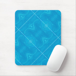 Tapis De Souris Marbre Bleu Abstrait Personnalisé