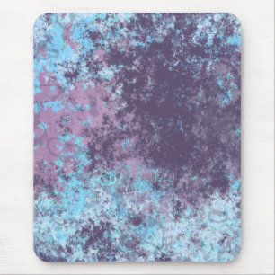 Tapis De Souris Marbre bleu, rose et violet Abstrait