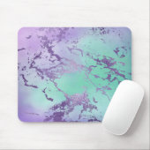 Tapis De Souris Marbre chic | Violet Lavande violette Mint Green (Avec souris)