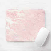 Tapis De Souris Marbre clair en pierre rose rose pastel (Avec souris)