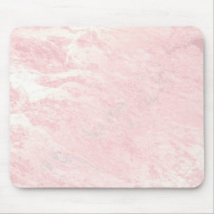 Tapis De Souris Marbre clair en pierre rose rose pastel