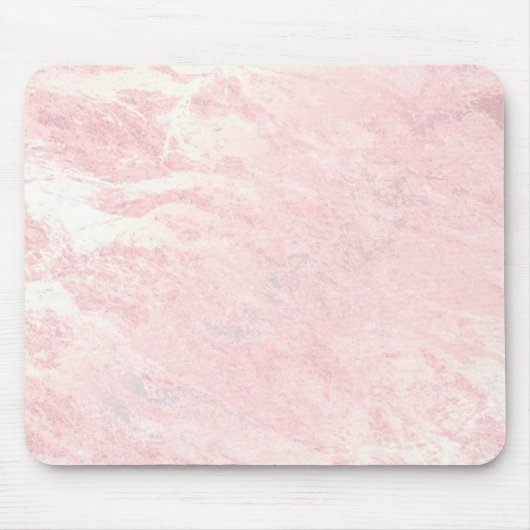 Tapis De Souris Marbre clair en pierre rose rose pastel (Devant)