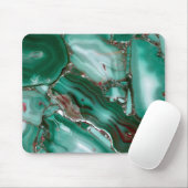 Tapis De Souris Marbre de luxe Malachite Gemstone Agate (Avec souris)