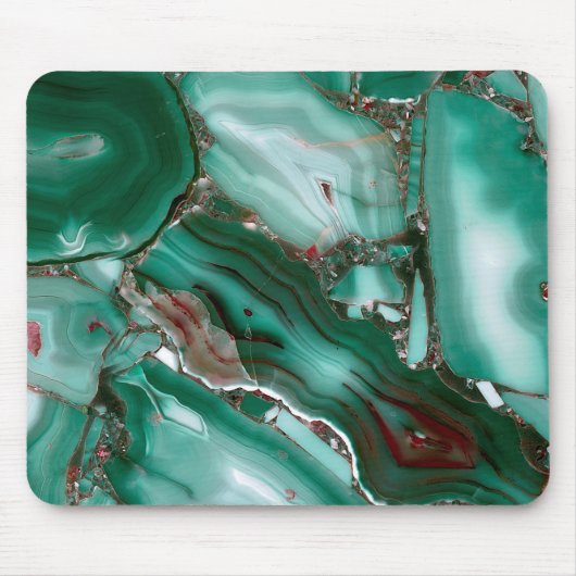 Tapis De Souris Marbre de luxe Malachite Gemstone Agate (Devant)