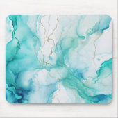 Tapis De Souris Marbre d'encre Mint Aqua (Devant)