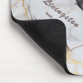 Tapis De Souris Marbre d'or noir établi personnalisé (Coin)