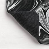 Tapis De Souris Marbre élégant 7 - Noir et blanc liquide (Coin)