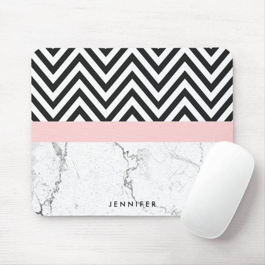 Tapis De Souris Marbre et Chevron (Avec souris)