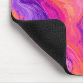 Tapis De Souris Marbre fluide orange violet rose (Coin)