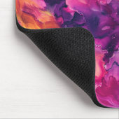 Tapis De Souris Marbre fluide rose orange violet (Coin)