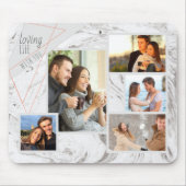 Tapis De Souris Marbre gris 5 Photo Collage - Love Life with You (Devant)