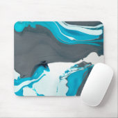 Tapis De Souris marbre gris et aqua (Avec souris)