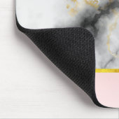 Tapis De Souris Marbre gris lisse moderne avec ruban or (Coin)