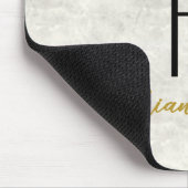 Tapis De Souris Marbre Monogramme Or Noir (Coin)