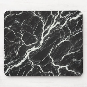 Tapis De Souris Marbre Noir & Blanc Chic Look Glamour