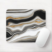 Tapis De Souris Marbre noir or cool (Avec souris)
