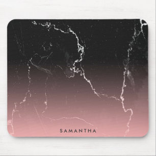 Tapis De Souris Marbre rose et noir