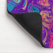 Tapis De Souris Marbre rose et violet comme l'art fluide (Coin)