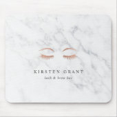 Tapis De Souris Marbre & Rose Gold Lashes & Brows Beauty Logo (Devant)