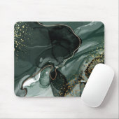 Tapis De Souris marbre turquoise or vert moderne chic  (Avec souris)