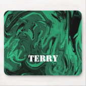Tapis De Souris Marbre vert et noir poli (Devant)