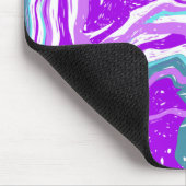 Tapis De Souris Marbre violet, Turquoise, Turquoise, Fluide Art (Coin)