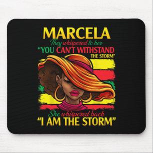 Tapis De Souris Marcela Prénom Nom de famille Histoire noire Mois