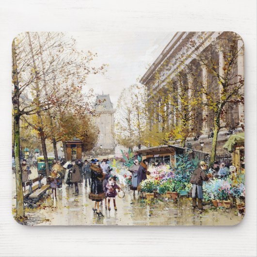 Tapis De Souris Marché de fleur chez la Madeleine, Paris (Devant)