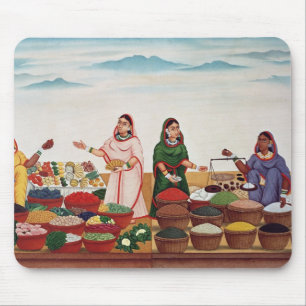 Tapis De Souris Marché de légume et d'épice chez Benares, c.184