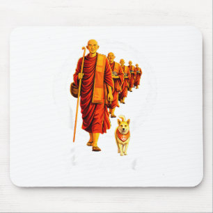 Tapis De Souris Marche pour la paix moines bouddhistes paix aloka