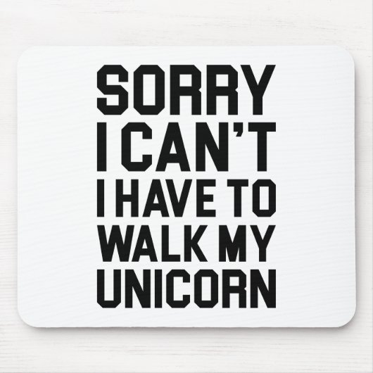 Tapis De Souris Marchent ma licorne (Devant)