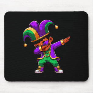Tapis De Souris Mardi Gras Black Boys Dabbing Funny Outfit Jester