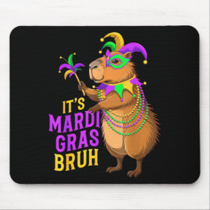 Tapis De Souris Mardi Gras Bruh Drôle Festival de Capybara