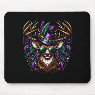 Tapis De Souris Mardi Gras Buck Funny Mardi Gras Deer Chasse Pour