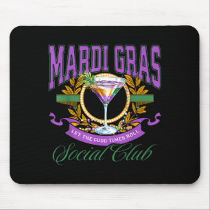Tapis De Souris Mardi gras cocktail club social laisser les bons m