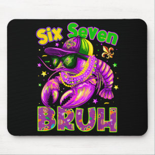 Tapis De Souris Mardi Gras Cool Six Seven Bruh Hommes à l'écreviss