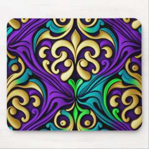 TAPIS DE SOURIS MARDI GRAS COULEUR FLEUR DI LIS MOTIFS