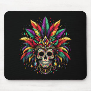 Tapis De Souris Mardi Gras Crâne Sorcière Docteur Nouvelle-Orléans
