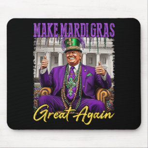 Tapis De Souris Mardi Gras Donald Trump Grand à nouveau drapeau am