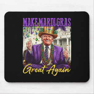 Tapis De Souris Mardi Gras drôle Donald Trump Mardi Gras Américain