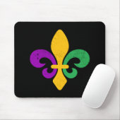 Tapis De Souris Mardi Gras Fleur De Lis (Avec souris)