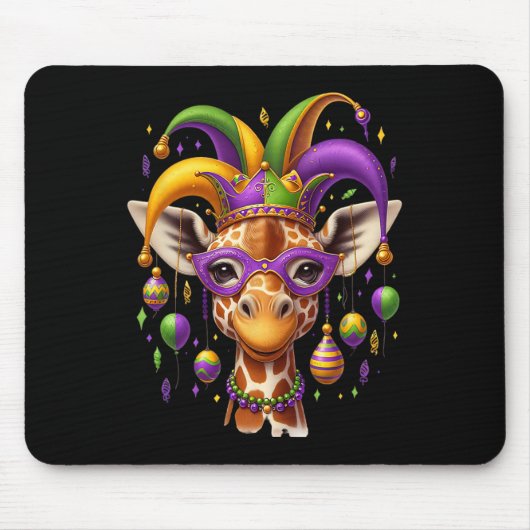 Tapis De Souris Mardi Gras Giraffe (Devant)