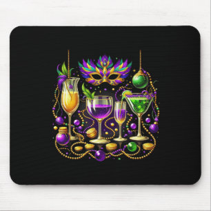 Tapis De Souris Mardi Gras Gl de l'équipe de boisson de vin Festiv