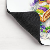 Tapis De Souris Mardi Gras Gnome Eating King Cake (Coin)