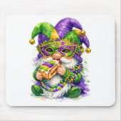 Tapis De Souris Mardi Gras Gnome Eating King Cake (Devant)