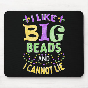 Tapis De Souris Mardi Gras J'Aime Les Grandes Perles Et Je Ne Peux