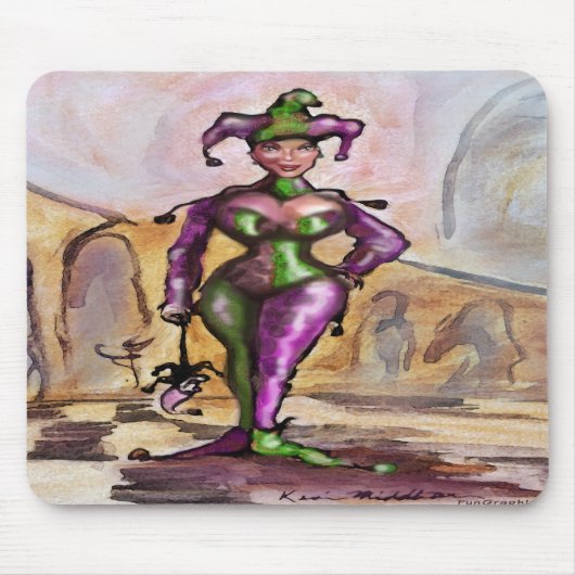 Tapis De Souris Mardi Gras Jester (Devant)