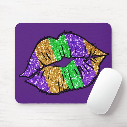 Tapis De Souris Mardi Gras Kiss Mousepad (Avec souris)