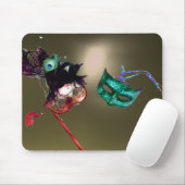 Tapis De Souris MARDI GRAS MASQUERADE gris (Avec souris)