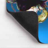 Tapis De Souris MARDI GRAS MASQUERADE PARTY Aqua Blue (Coin)